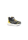 1 - BULL BOYS DNAI5124 nero scarpe bambino sneakers mid strappo lacci elastici pelle T-REX