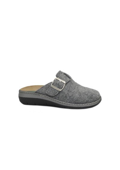 1 - GRUNLAND DASA CE0469 grigio ciabatte donna plantare estraibile fibbia tessuto