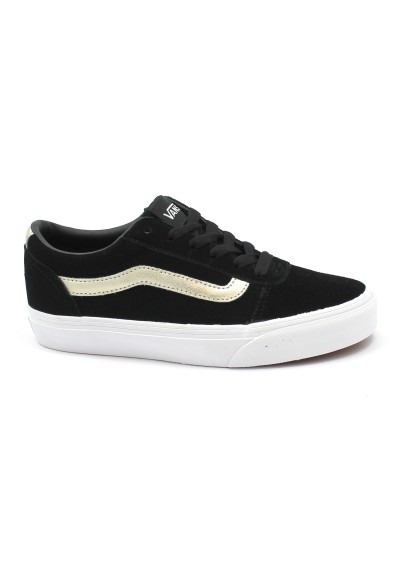 1 - VANS WARD TMA891 black gold nero scarpe donna sneakers lacci