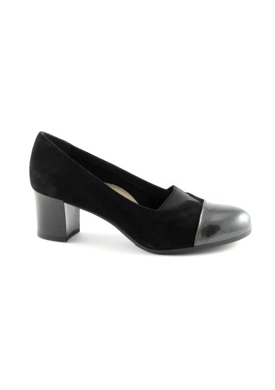 1 - GRUNLAND CIAC SC2321 topo nero scarpe donna decolletè elasticizzato