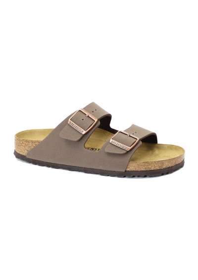 1 - BIRKENSTOCK ARIZONA 151183 mocca marrone ciabatte uomo fibbie
