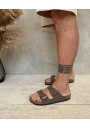 2 - BIRKENSTOCK ARIZONA 151183 mocca marrone ciabatte uomo fibbie