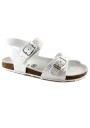 1 - GRUNLAND AFRE SB0812 20/28 bianco argento sandalo bambina fibbie