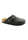 1 - BIRKENSTOCK BOSTON 059463 black nero ciabatta zoccolo uomo fibbia