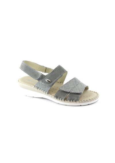 1 - GRUNLAND CERA SA1781 grigio scarpe donna sandali pelle strappi comfort