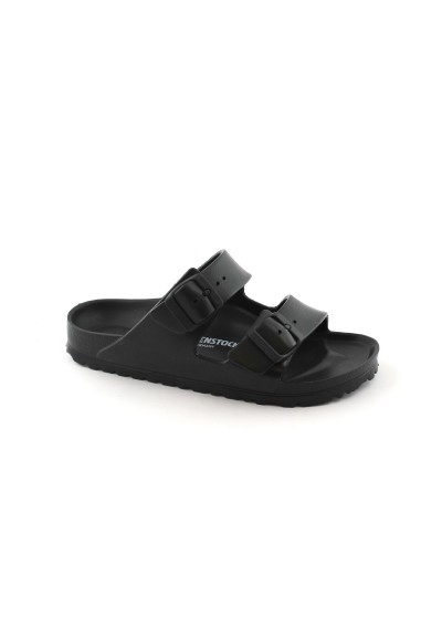 1 - BIRKENSTOCK ARIZONA EVA 129423 black nero ciabatte donna fibbie gomma