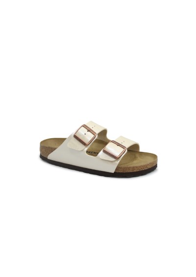 1 - BIRKENSTOCK ARIZONA 1009921 pearl white beige ciabatte donna fibbie