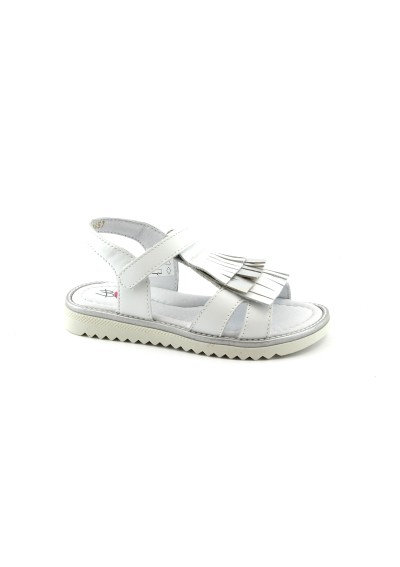 1 - BALOCCHI 481457 28/29 AGATA bianco sandalo bambina strappo pelle