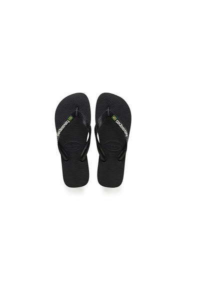 1 - HAVAIANAS BRASIL LOGO 1069 black ciabatte uomo infradito gomma