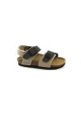 1 - GRUNLAND LUCE SB0901  beige oliva sandalo bambino fibbie birk
