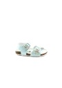 2 - GRUNLAND AFRE SB0812 22 azzurro cielo sandalo bambina fibbie glitter