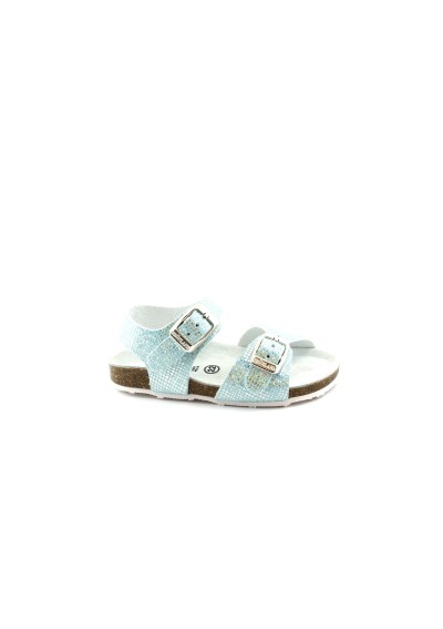 2 - GRUNLAND AFRE SB0812 22 azzurro cielo sandalo bambina fibbie glitter
