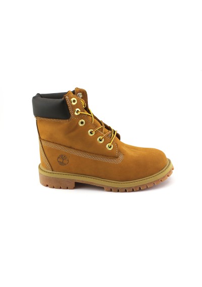 1 - TIMBERLAND 12909 wheat yellow scarpe bambino scarponcino pelle lacci
