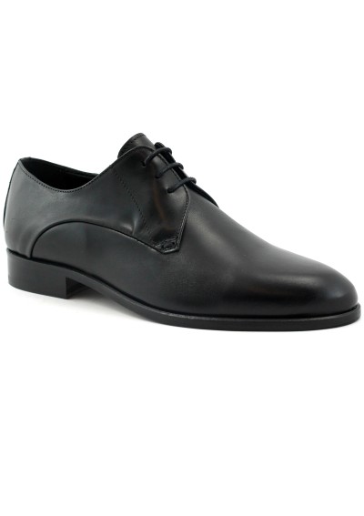 1 - MELLUSO U0882F nero scarpe uomo derby elegante pelle liscia