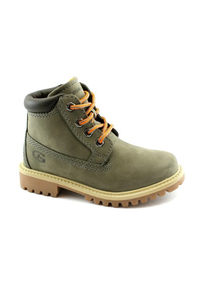 1 - GRUNLAND MICH PO1636 Grigio 31/35 scarponcini pelle lacci zip  bambino