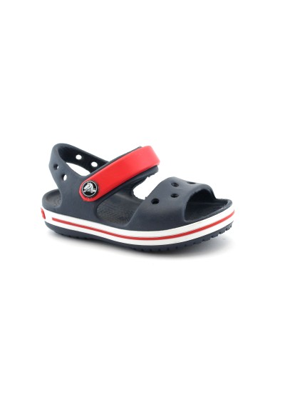1 - CROCS CROCBAND SANDAL 12856 navy red blu sandali bambino strappo gomma