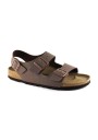 1 - BIRKENSTOCK MILANO 0634503 mocca marrone sandali uomo fibbie