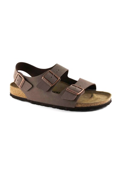 2 - BIRKENSTOCK MILANO 0634503 mocca marrone sandali uomo fibbie