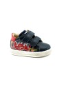 1 - FALCOTTO KLAUS VL 14219 navy rosso scarpe sneakers bambino boy strappo pelle