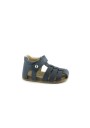 1 - FALCOTTO ALBY 0736 bleu blu scarpe sandalo bambino tallone punta chiusa pelle strappo
