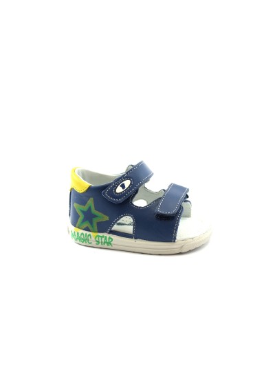 1 - FALCOTTO ETESIAN 500829 blu scarpe sandalo bambino tallone strappi pelle
