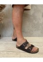 2 - BIRKENSTOCK ARIZONA BS 52533 habana marrone ciabatte uomo fibbie pelle