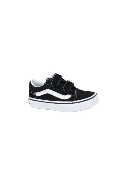 1 - VANS OLD SKOOL V VHE6BT1 nero scarpe bambino sneakers strappi