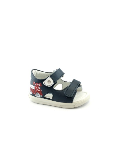 1 - FALCOTTO BLAVET 500898 navy blu scarpe sandalo bambino tallone strappi pelle
