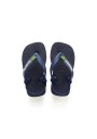1 - HAVAIANAS N B BRASIL LOGO CF 2711  marine blu ciabatte bambino infradito gomma