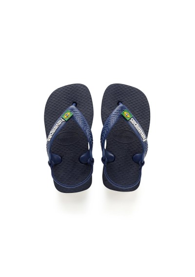 1 - HAVAIANAS N B BRASIL LOGO CF 2711  marine blu ciabatte bambino infradito gomma