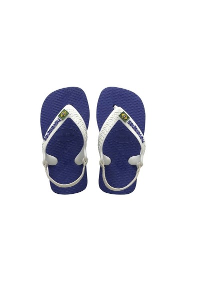 1 - HAVAIANAS N B BRASIL LOGO CF 3587  marine/yellow ciabatte bambino infradito gomma elastico