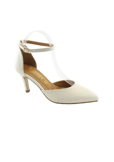 1 - NACREE 57S006 burro scarpe donna decolleté tacco punta cinturino sposa