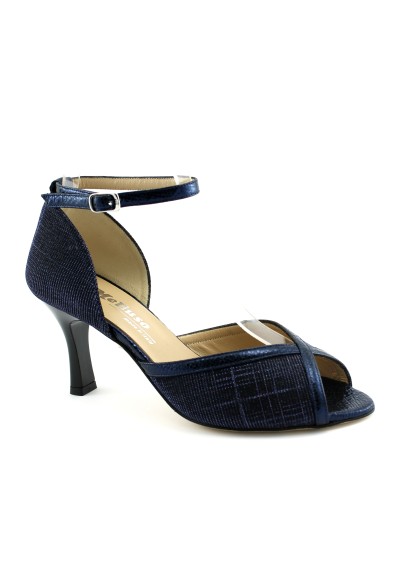 1 - MELLUSO E1723 notte blu scarpe donna decolletè sandalo punta incrocio cinturino