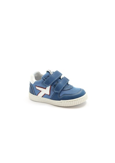 1 - BALOCCHI 111230 MINI 20/22 jeans blu scarpe primi passi bambino pelle sneaker strappi