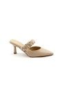1 - NACREE 396002 nude rosa scarpe sandalo donna sabot tacco punta chiusa