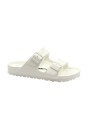 1 - BIRKENSTOCK ARIZONA EVA 129443 white bianco ciabatte donna fibbie gomma
