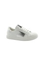 1 - DIVINE FOLLIE 610 bianco argento scarpe donna sportive sneakers lacci pelle