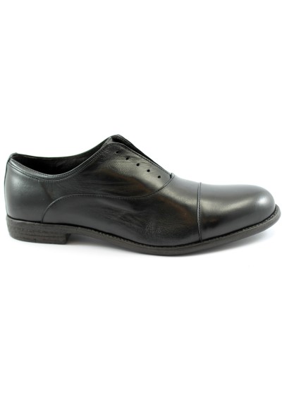 1 - FRANCO FEDELE 6251 nero scarpe uomo francesina puntale slip on pelle elegante