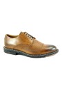 1 - FRANCO FEDELE 6462 lornat marrone scarpe uomo derby puntale elegante pelle