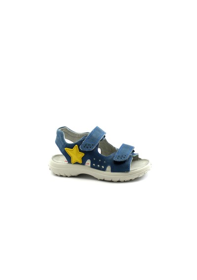 1 - NATURINO DOCK 502451 33 azure blu scarpe sandalo bambino strappi pelle