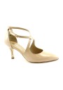1 - MELLUSO E1609L sand cipria scarpe donna decolletè sandalo punta incrocio cinturino
