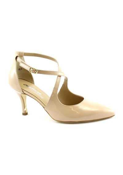 1 - MELLUSO E1609L sand cipria scarpe donna decolletè sandalo punta incrocio cinturino