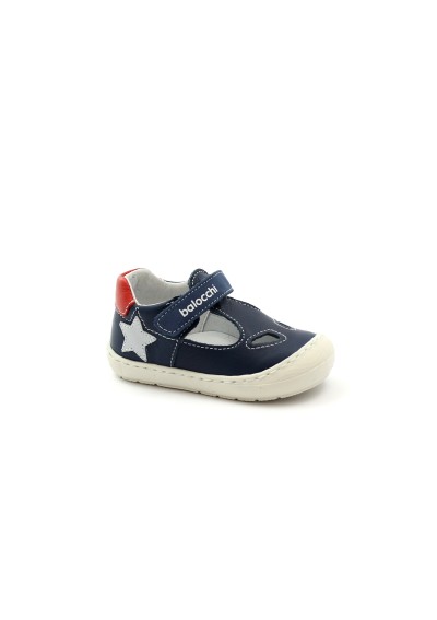 1 - BALOCCHI BUGGY 121302 19/22 jeans blu scarpe bambino sandali chiusi strappo
