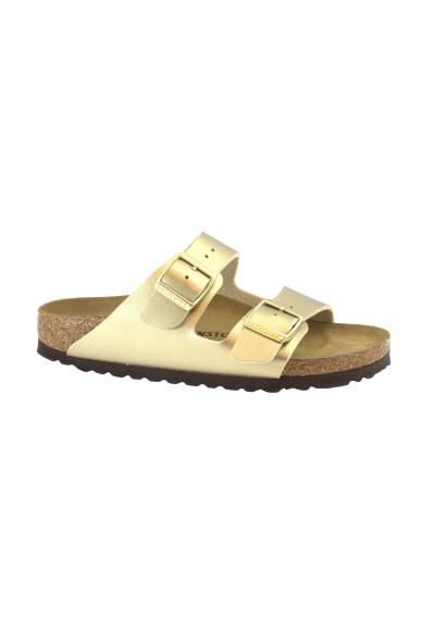 1 - BIRKENSTOCK ARIZONA BS 1016111 gold oro ciabatte donna fibbie