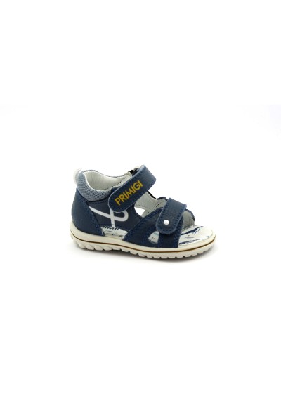 2 - PRIMIGI 7375000 azzurro blu scarpe sandalo bambino strappi pelle tallone