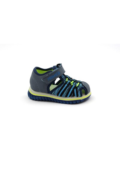 1 - PRIMIGI 7377311 blu scarpe sandalo bambino strappo tessuto punta chiusa