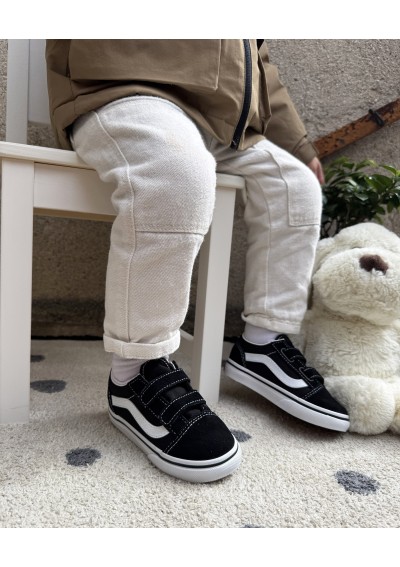 2 - VANS OLD SKOOL 3YBLK1 black nero scarpe unisex sneakers strappi