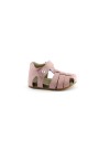 1 - FALCOTTO ALBY 0736 pink rosa scarpe sandalo bambina tallone punta chiusa pelle strappo