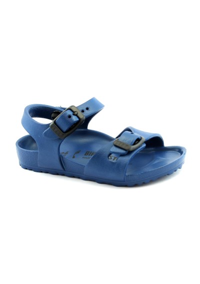 1 - BIRKENSTOCK RIO EVA 0126123 navy blu sandali bambino fibbie gomma