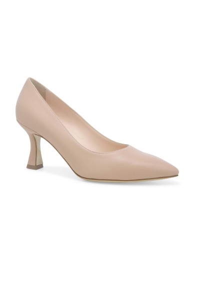 1 - MELLUSO D160 nude rosa scarpe donna decolletè pelle punta tacco